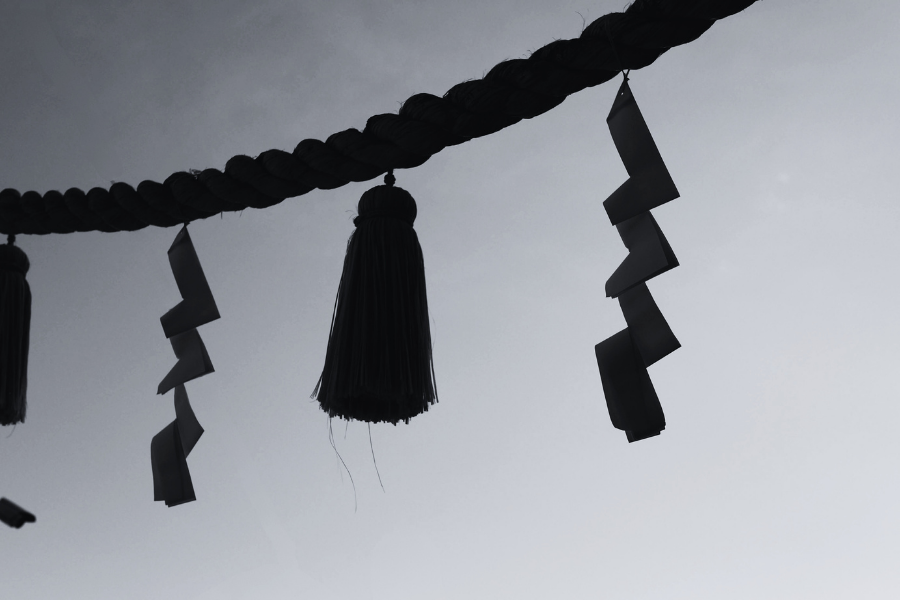 The Silence Above Kyoto: Winter Skies in Black and White