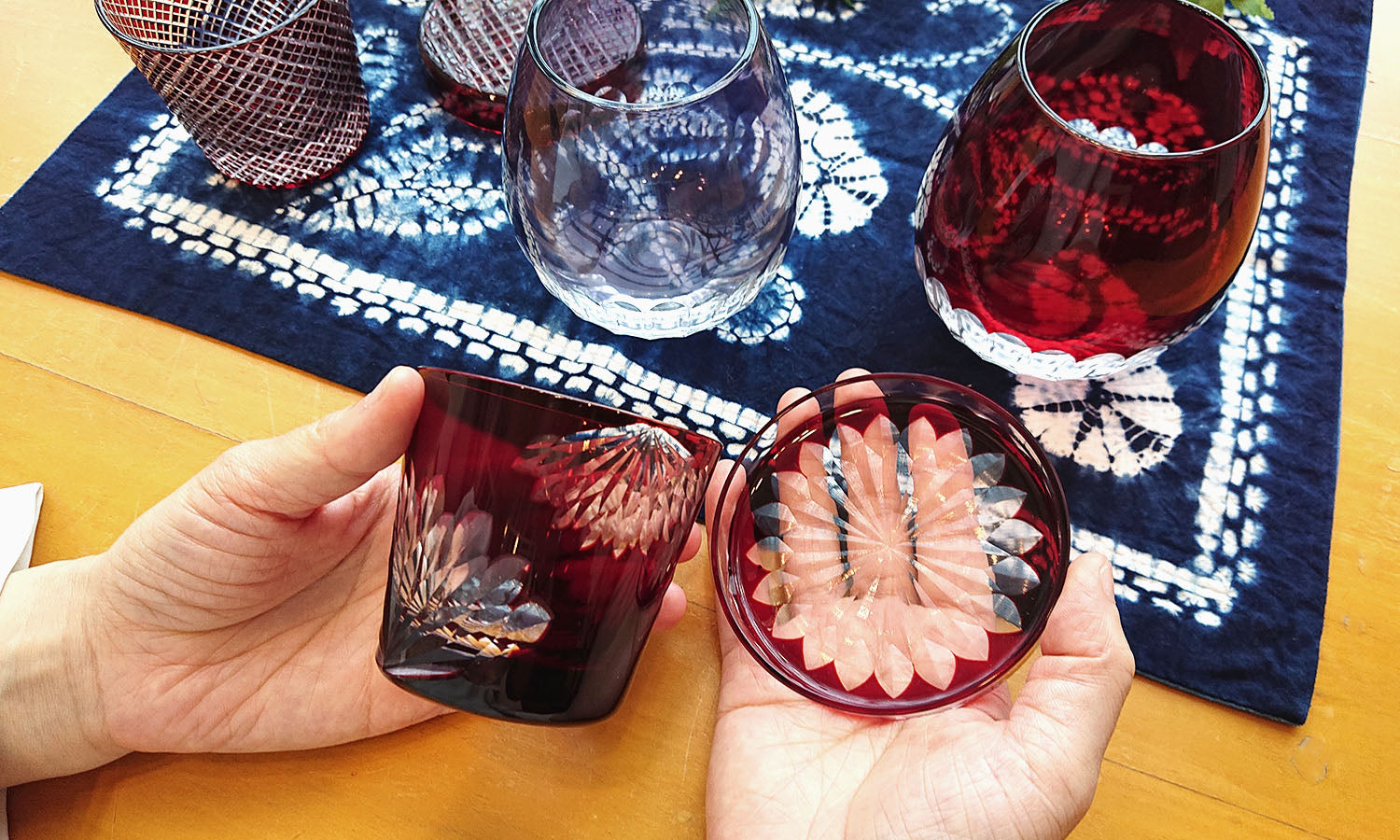 "Edo kiriko" glassware Ver.1 "Sunlight, shadow and Edo kiriko"