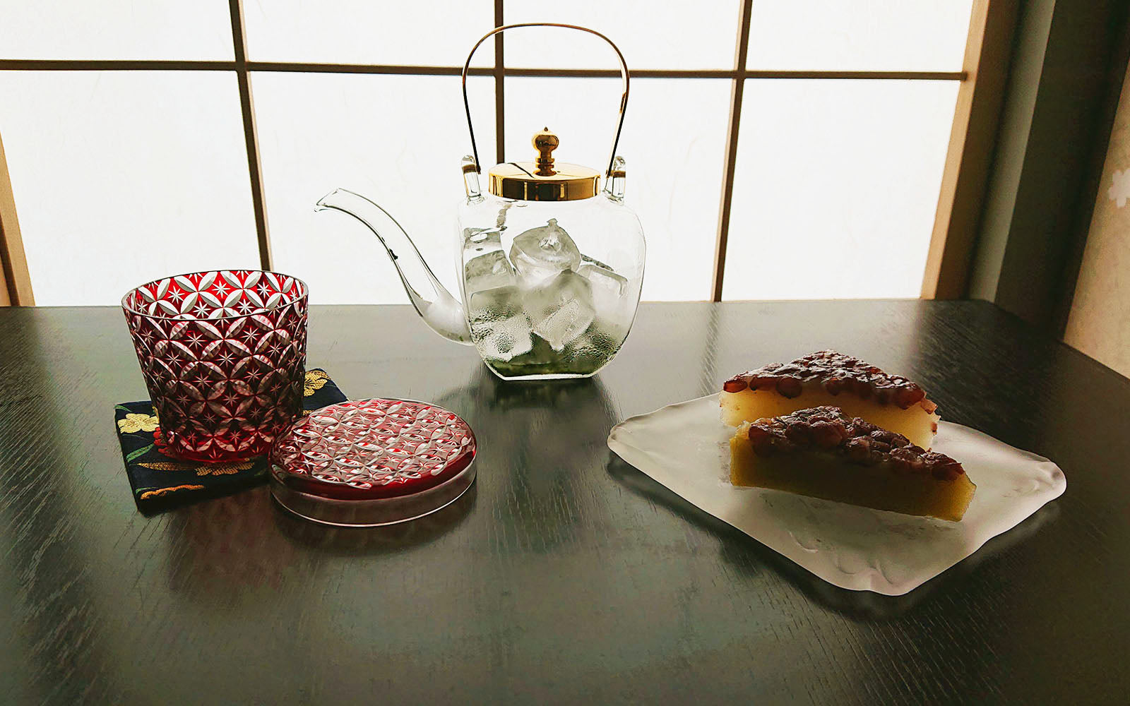 "Edo kiriko" glassware Ver.3 Enjoy with Japanese tea