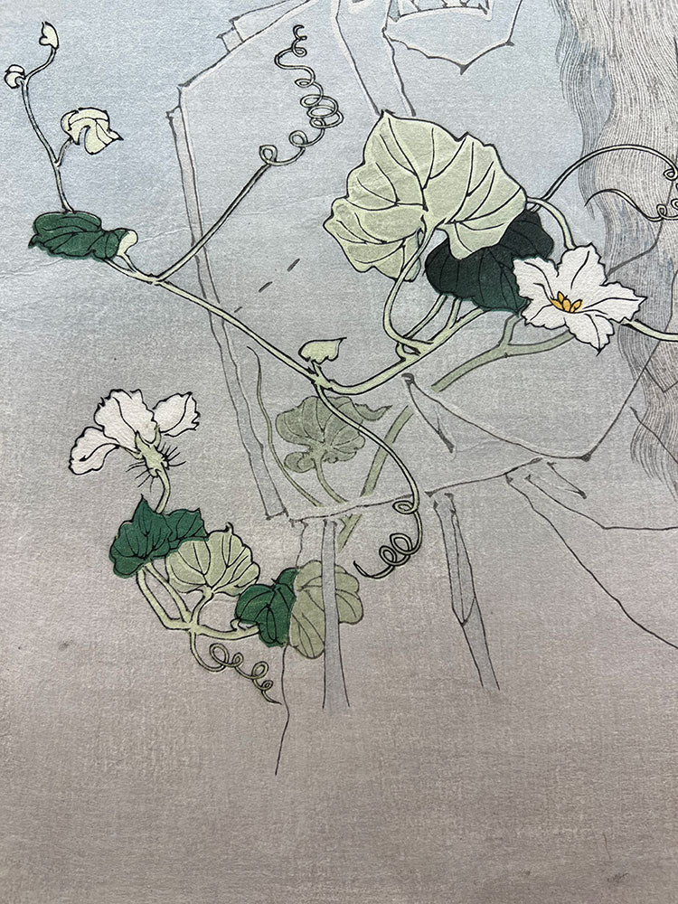 Woodblock print ”Yugao from Stories from The Tale of Genji”