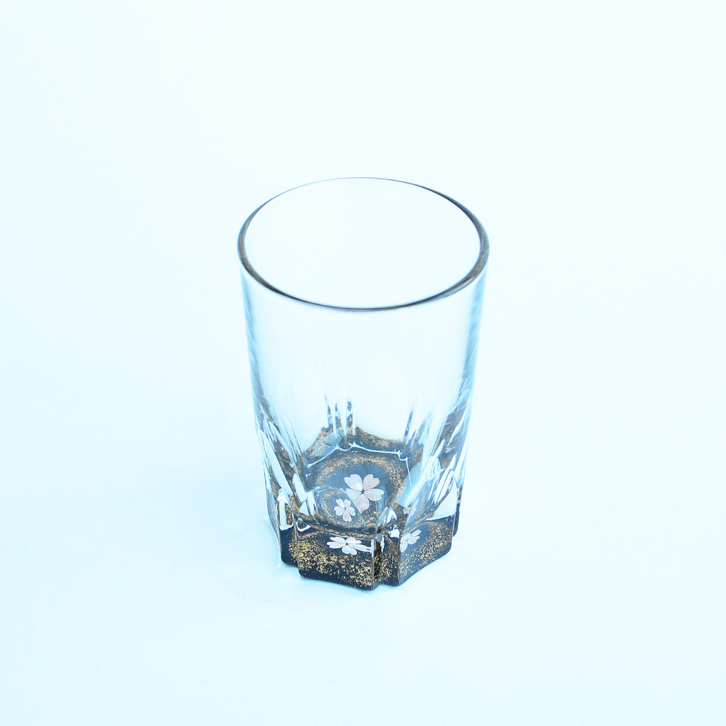 Raden Sake Shot Glass "Golden Cherry Blossoms