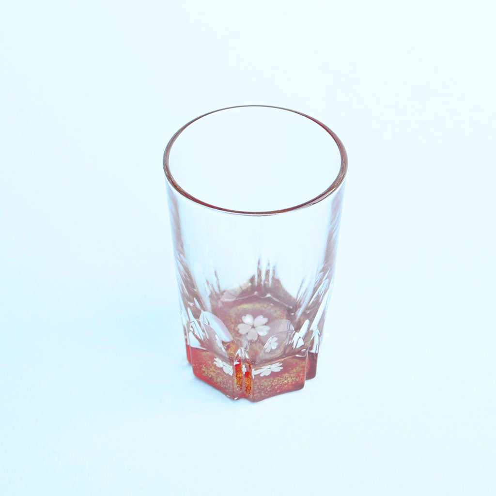 Raden Sake Shot Glass "Golden Cherry Blossoms