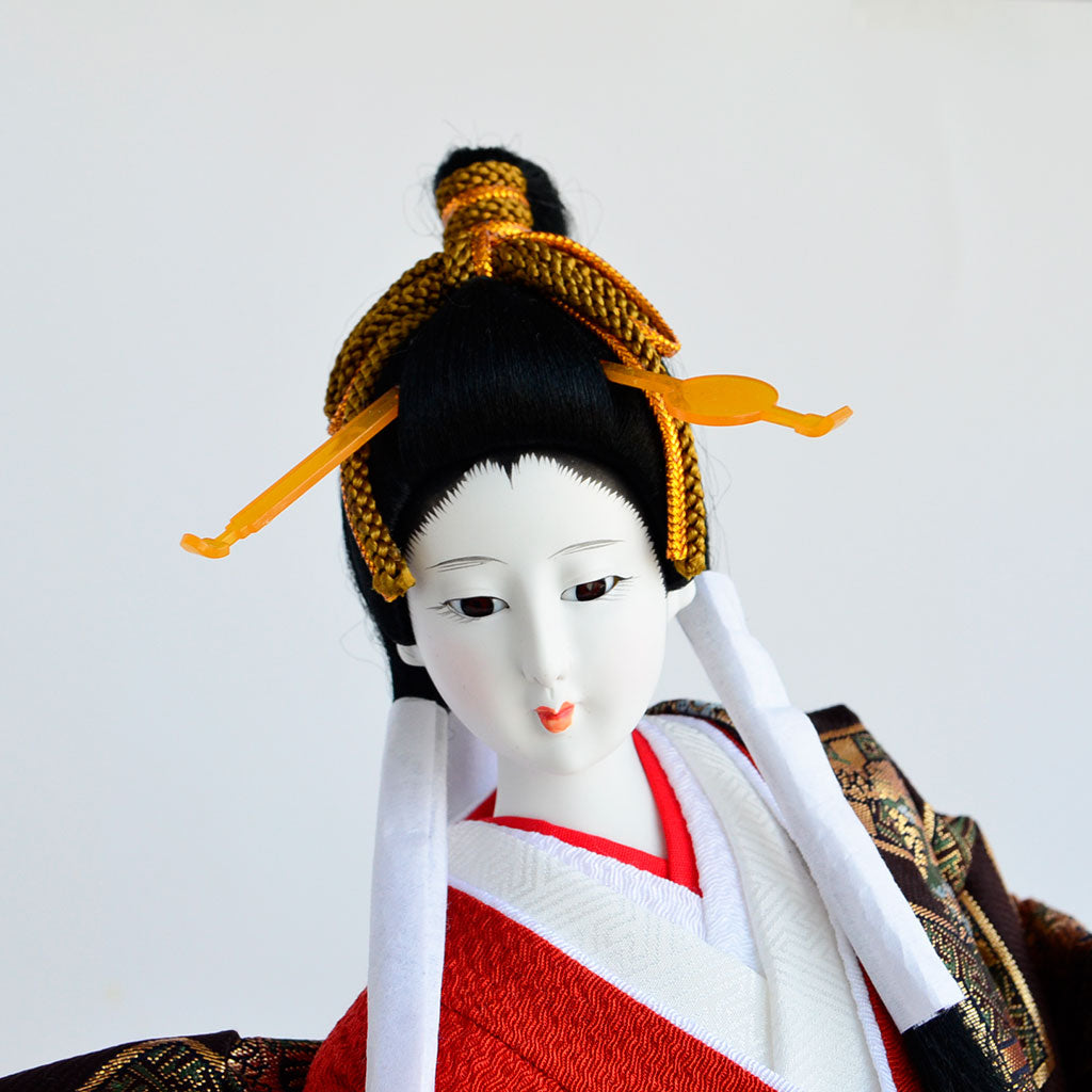 Japanese Doll "Dancing with Fan (Long Hair)" Size 10