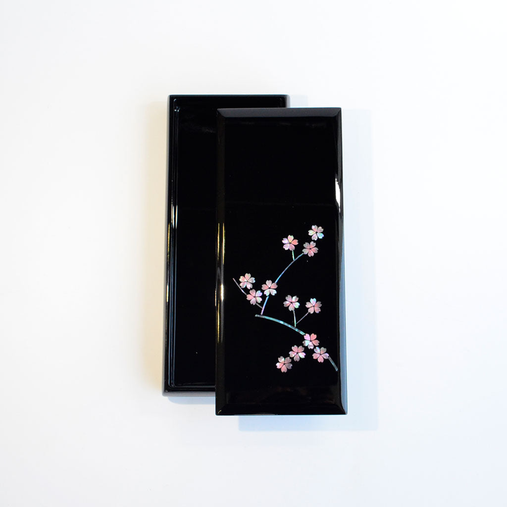 Lacquerware Pen Box with Raden