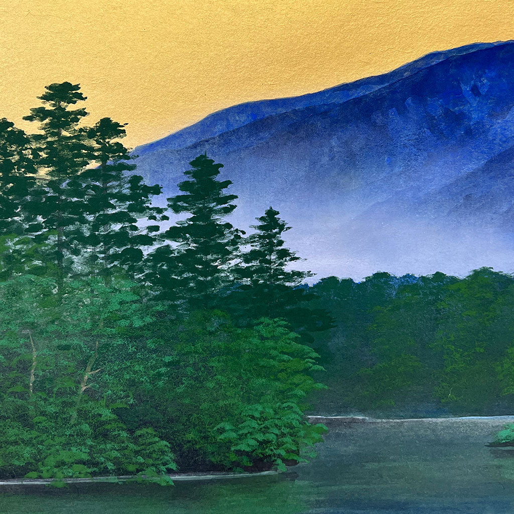 Japanese Hanging Scroll Kakejiku Tomohiro Shimada "Mt. Bandai"