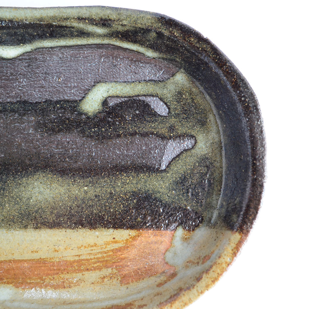 Shigaraki Ware Plate "Akatsuki / Oval Shape"