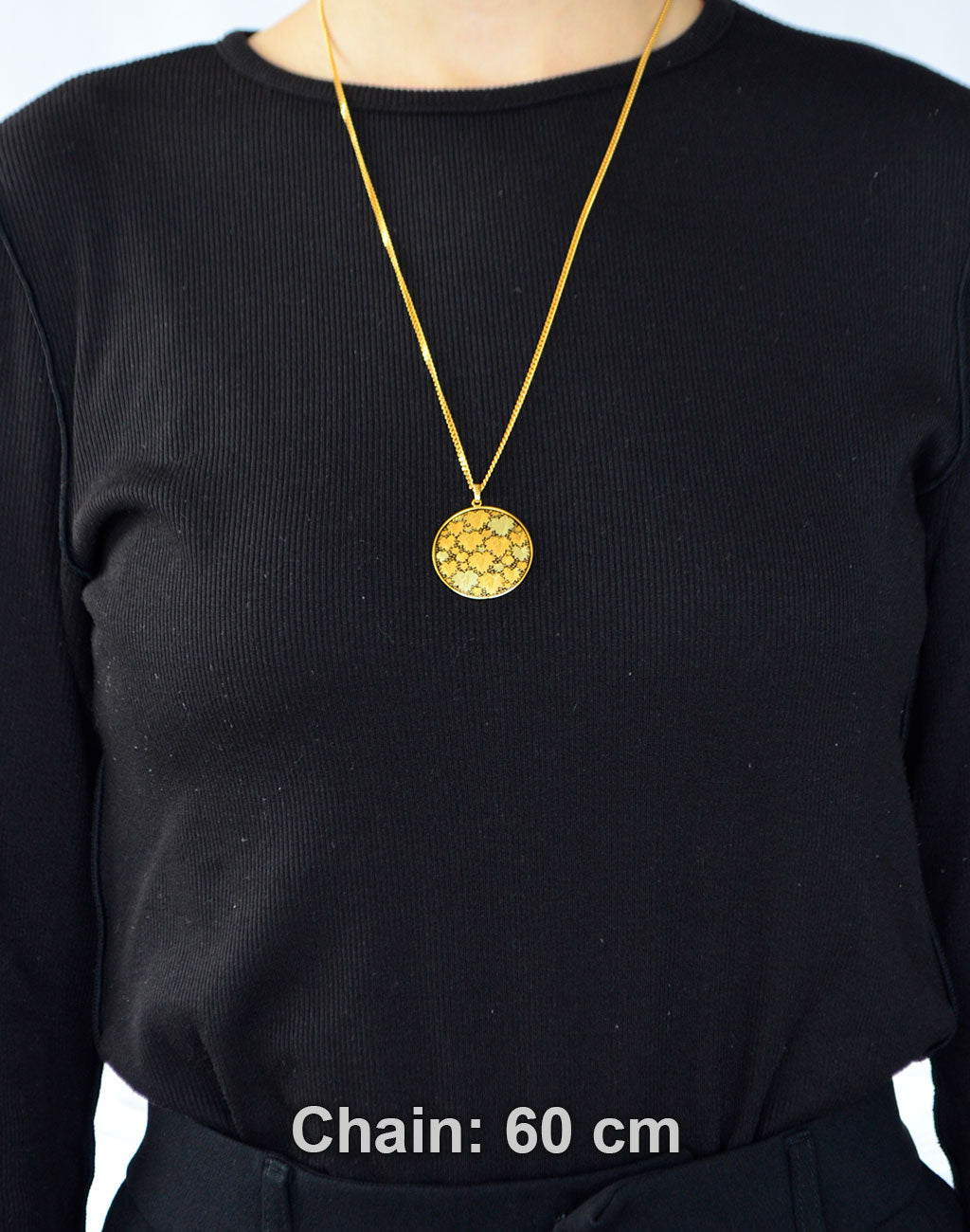 Kyoto Damascene Pendant Fully Covered With Ivy – Diameter: 3 cm