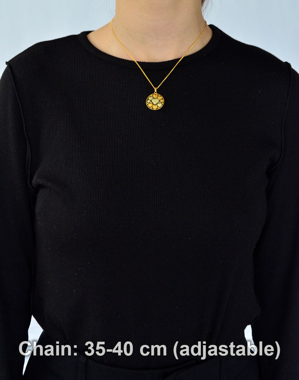 Kyoto Damascene Pendant Fully Covered With Ivy – Diameter: 2 cm