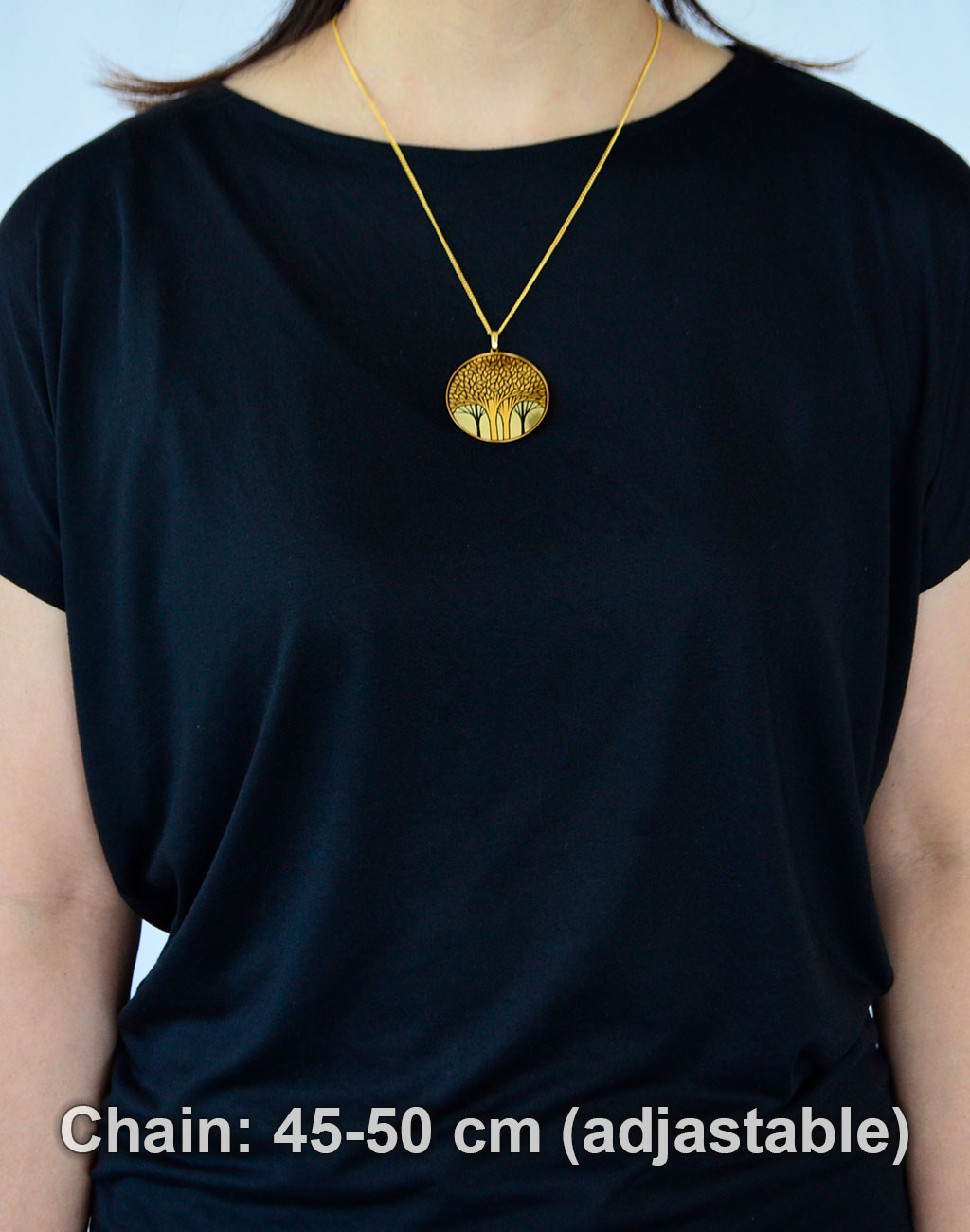 Kyoto Damascene Pendant "Grove" – Diameter: 3.9 cm