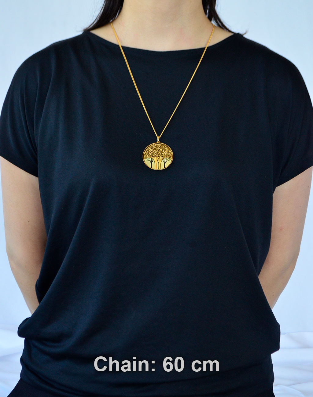 Kyoto Damascene Pendant "Grove" – Diameter: 3.9 cm