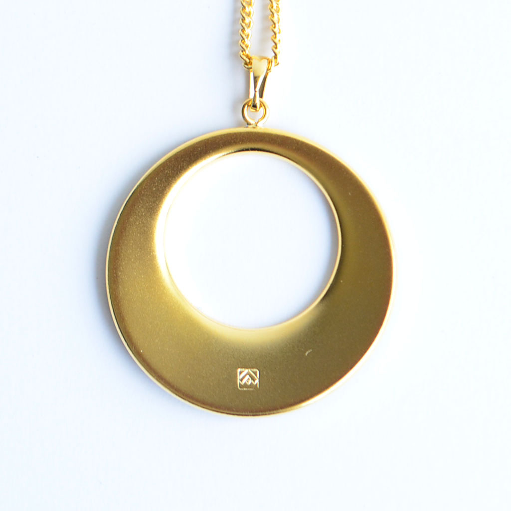 Kyoto Damascene Open Circle Pendant "Grove" – Diameter: 3.0 cm
