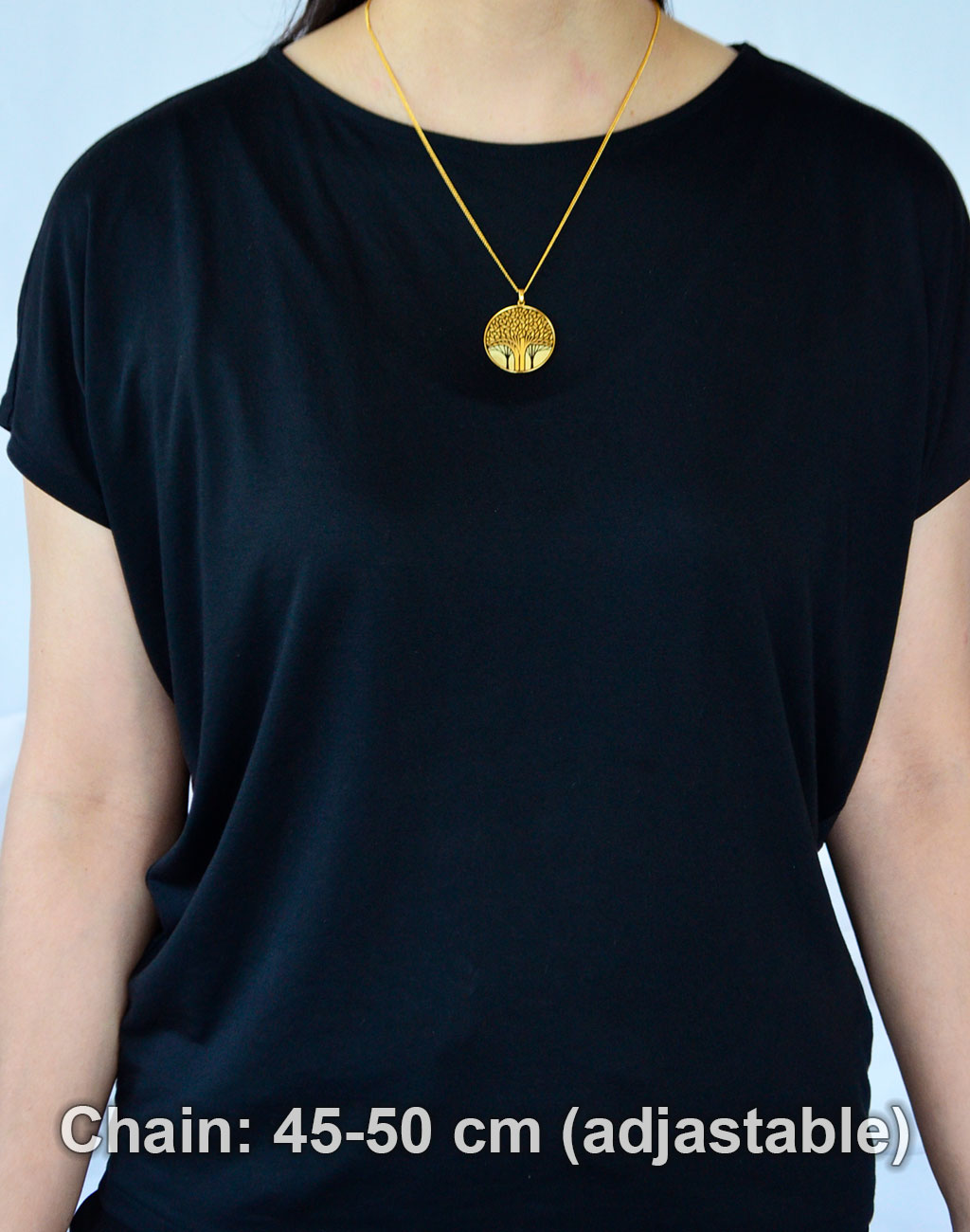 Kyoto Damascene Pendant "Grove" – Diameter: 3.0 cm