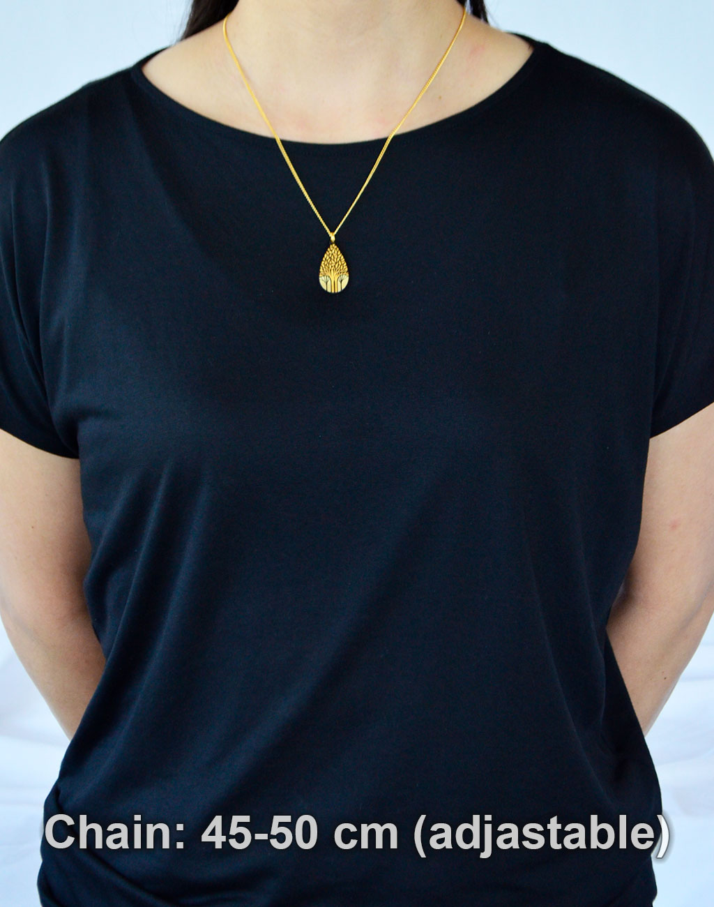 Kyoto Damascene Pendant "Grove" – Drop shape