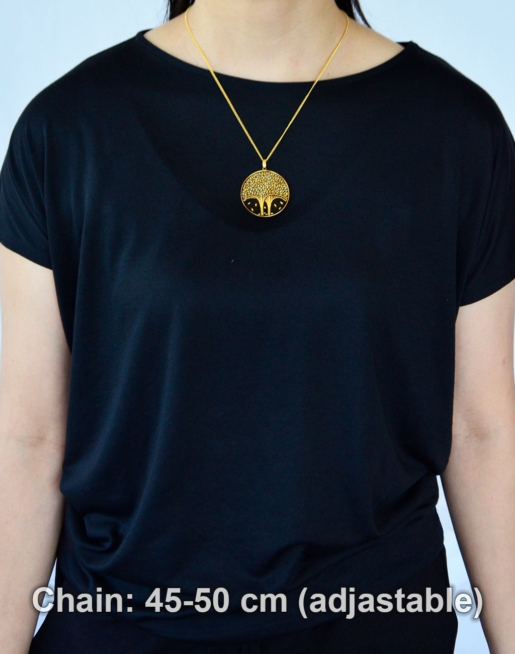 Kyoto Damascene Pendant "Fallen Leaves" – Diameter: 3.9 cm