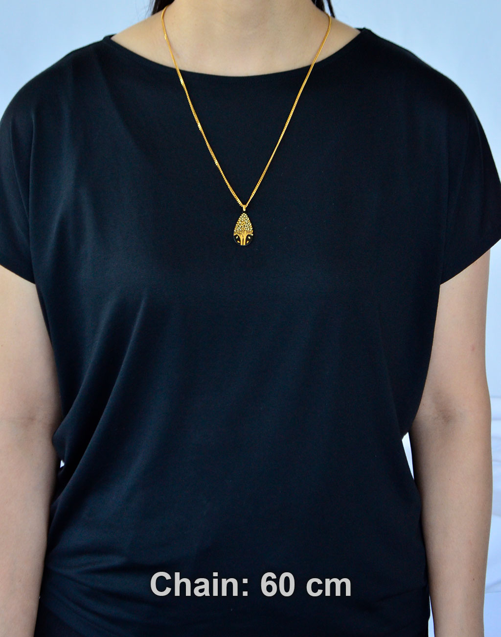 Kyoto Damascene Pendant "Fallen Leaves" – Drop shape