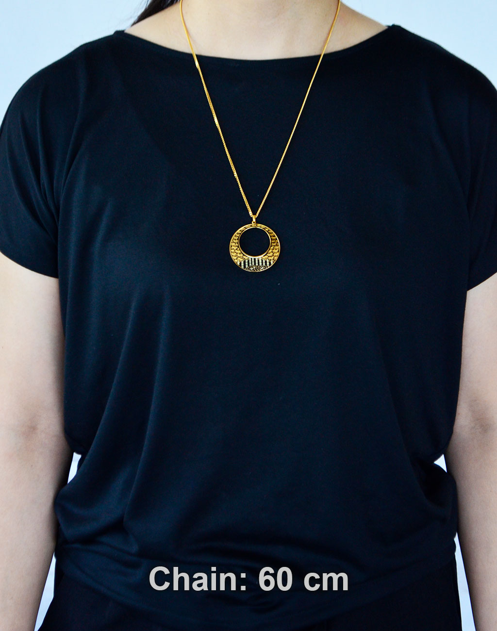 Kyoto Damascene Open Circle Pendant "Bamboo Forest" – Diameter: 3.9 cm