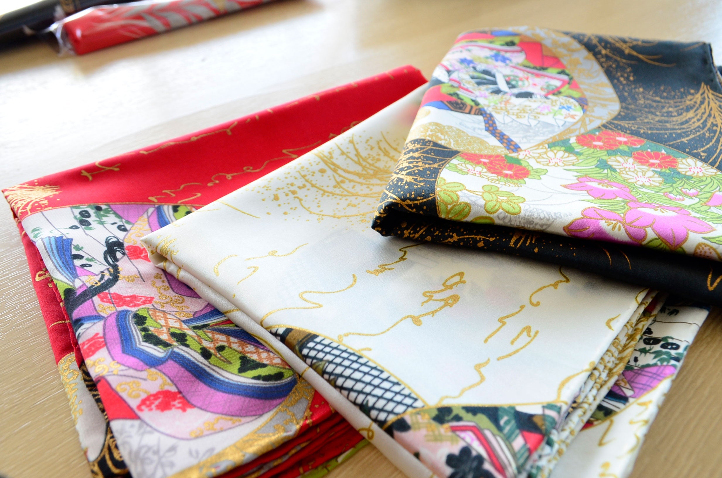Silk scarf long "Princess of letter"