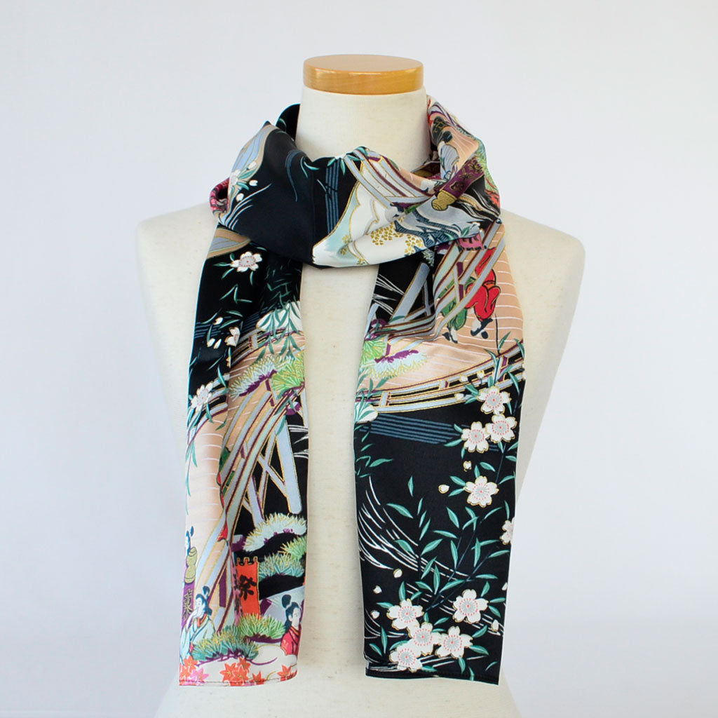 Silk scarf long "Boating"