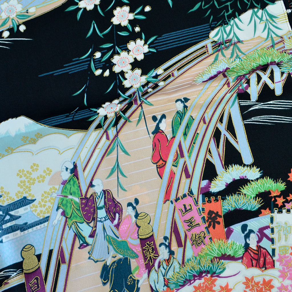 Silk scarf long "Boating"