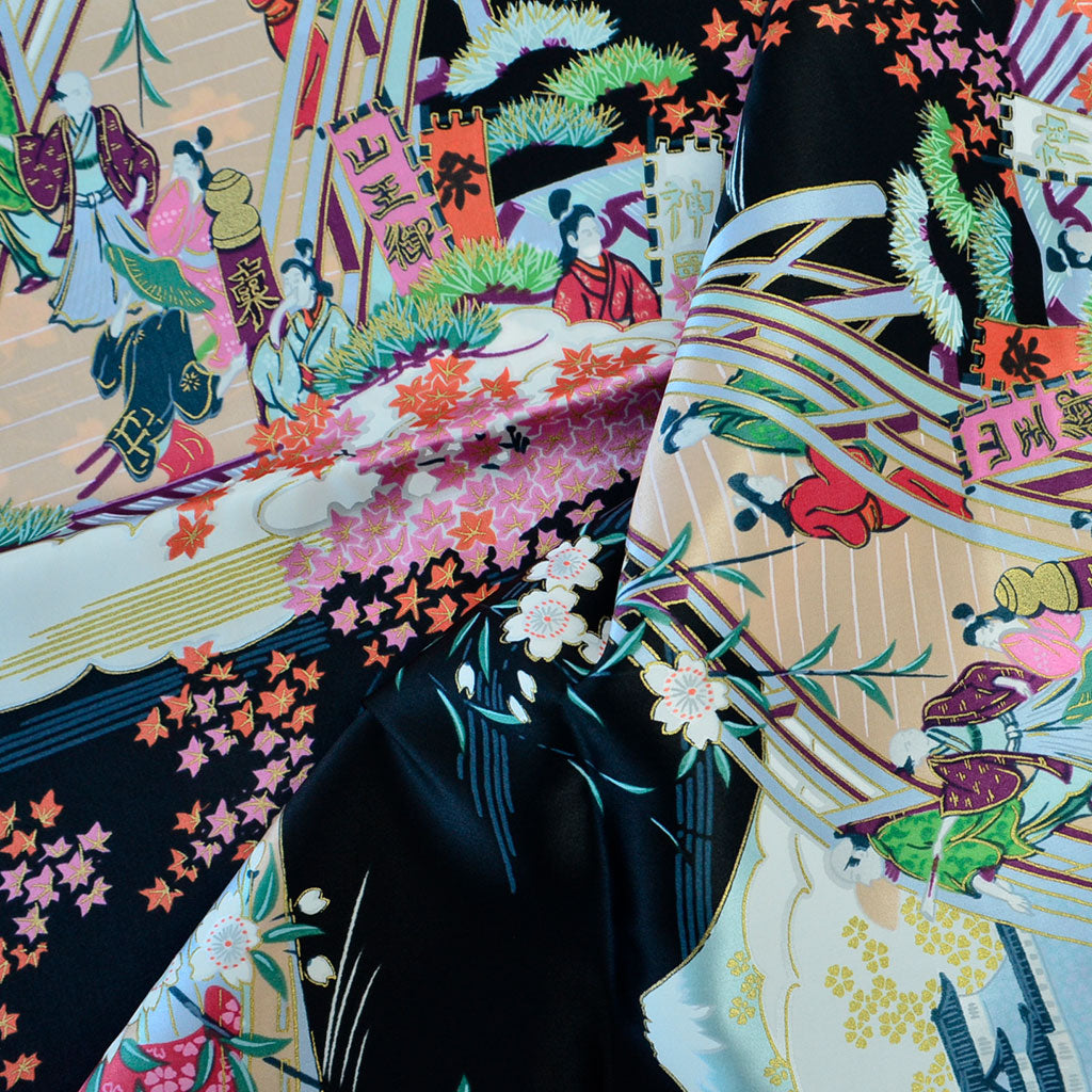 Silk scarf long "Boating"