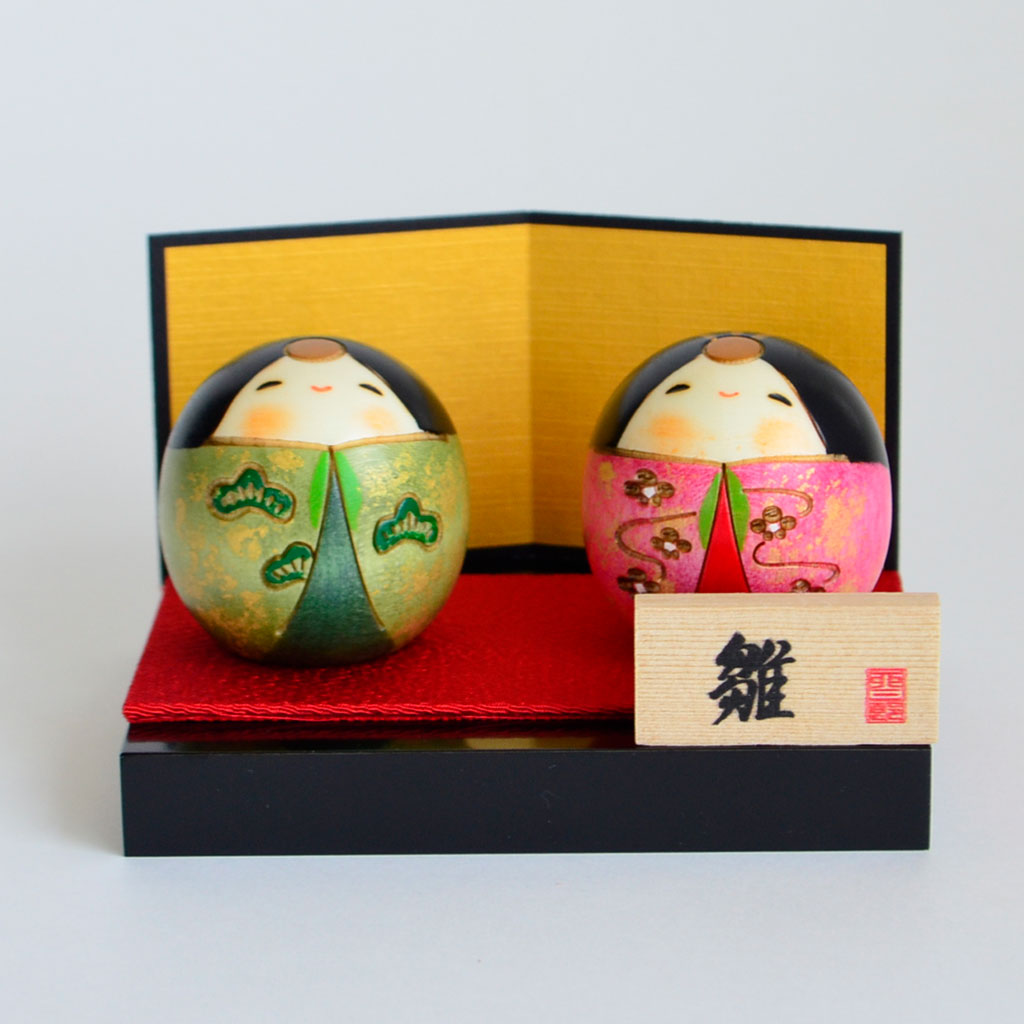 Kokeshi doll ”Happy Hina doll”