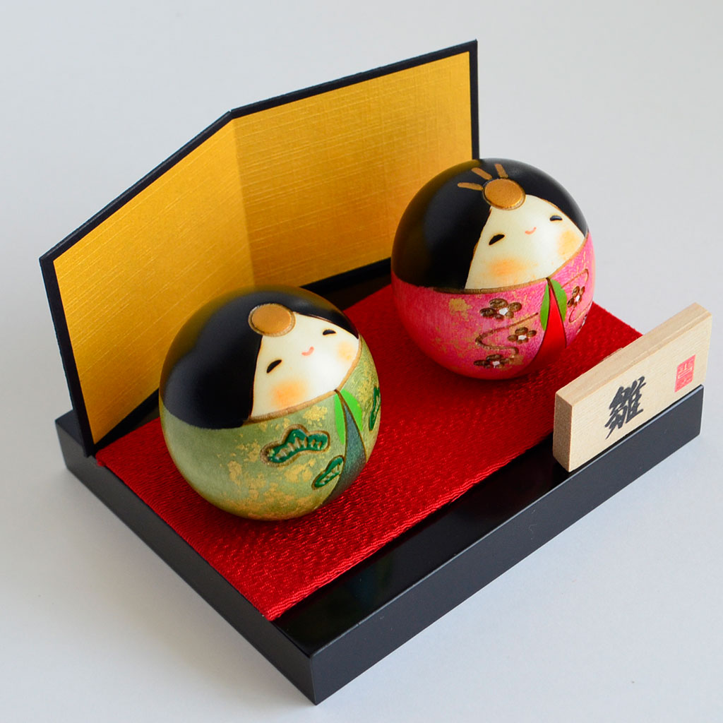 Kokeshi doll ”Happy Hina doll”