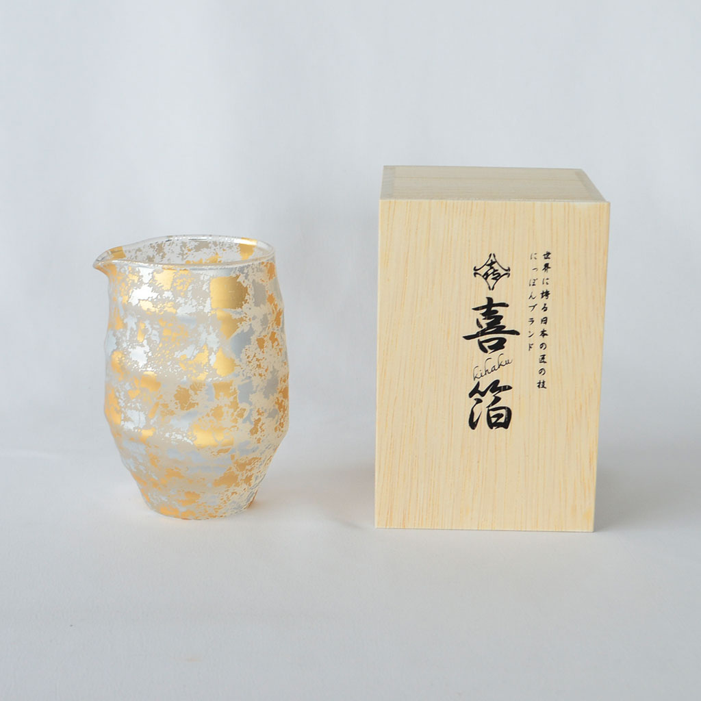 Kihaku Glass Katakuchi Sake Pitcher (2 Go / 360 ml)