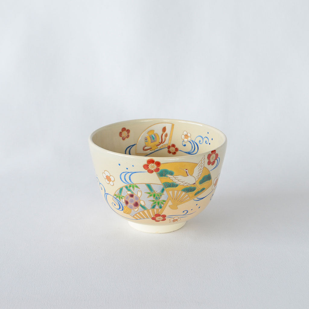Kiyomizu Matcha Tea Bowl "Fukuōgi"