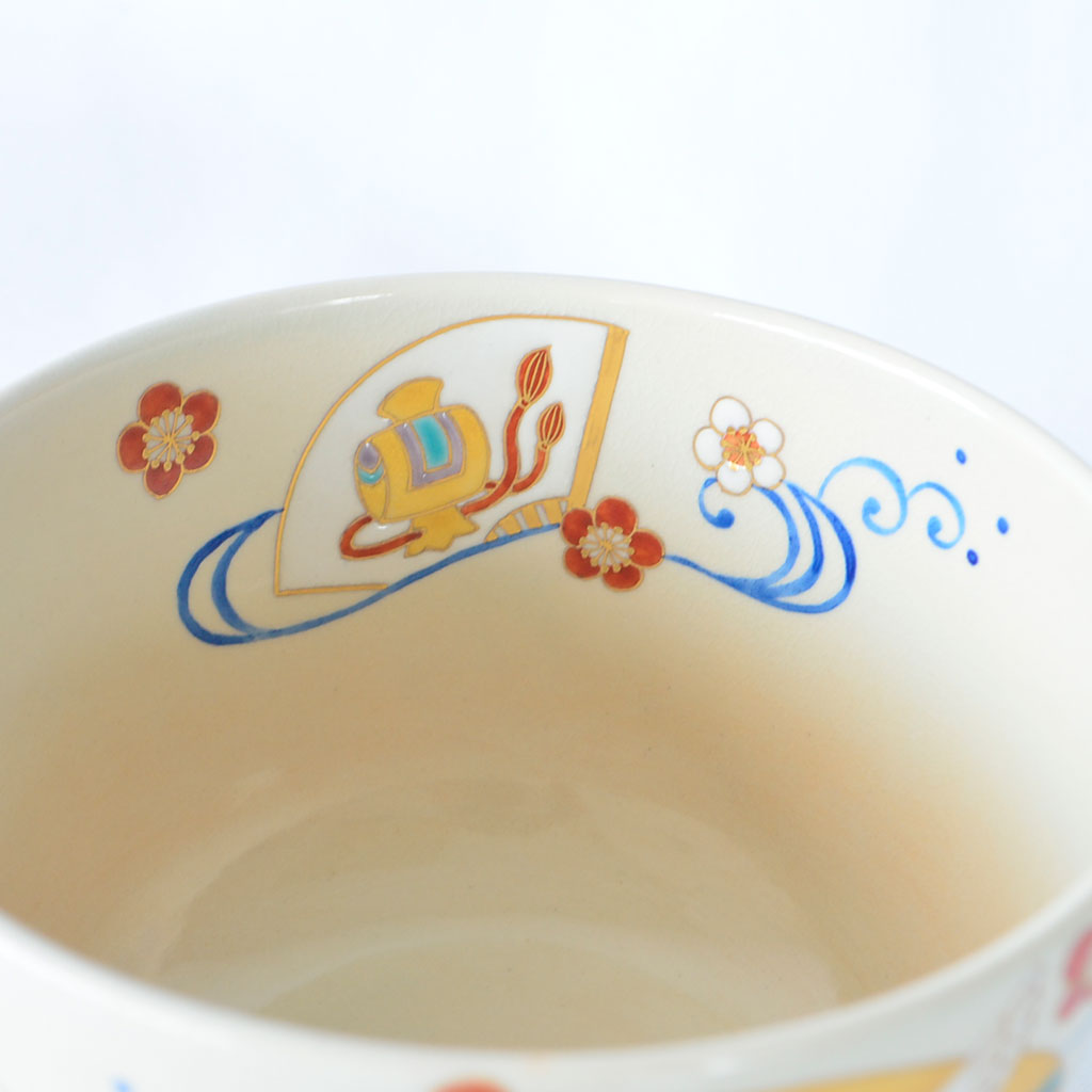 Kiyomizu Matcha Tea Bowl "Fukuōgi"