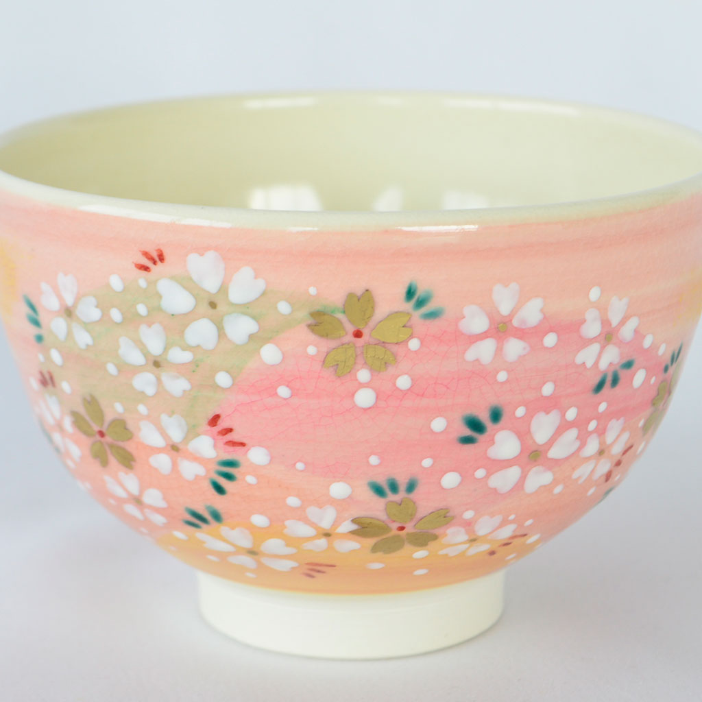 Kiyomizu Ware Matcha Bowl "Miyoshino"