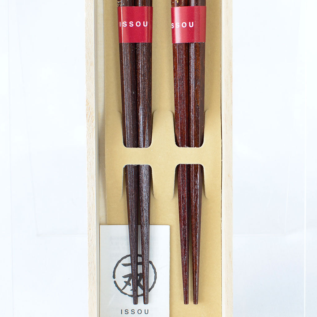 Kyoto Kinsai Chopstick Set for Two in Paulownia Wood Box – Byakko / Moko