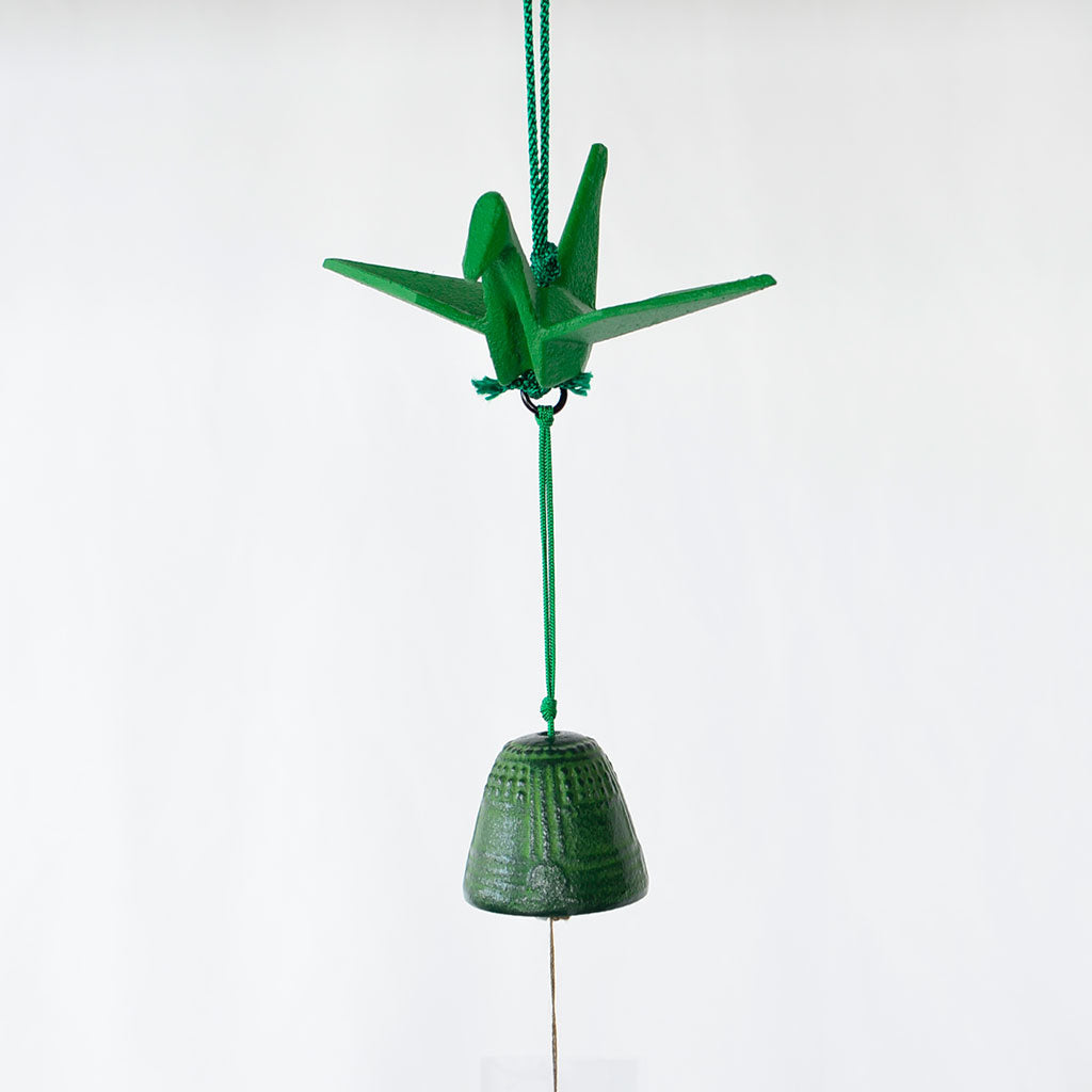 Cast Iron Wind Bell Origami Crane (Small)