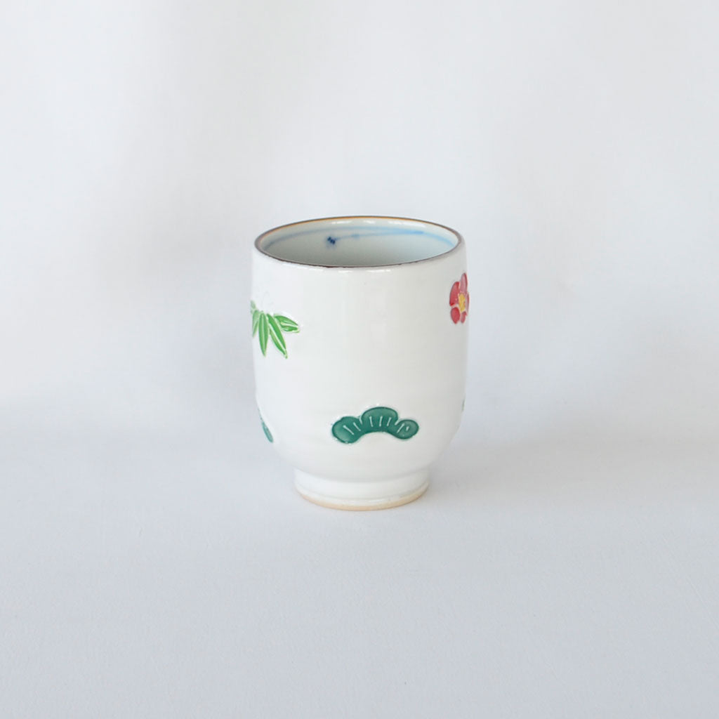 Kiyomizu Ware Teacup – Soaring Cranes