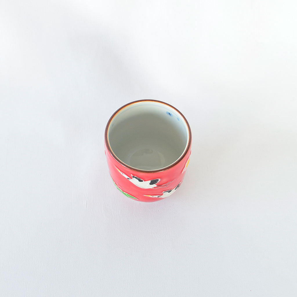 Kiyomizu Ware Teacup – Soaring Cranes