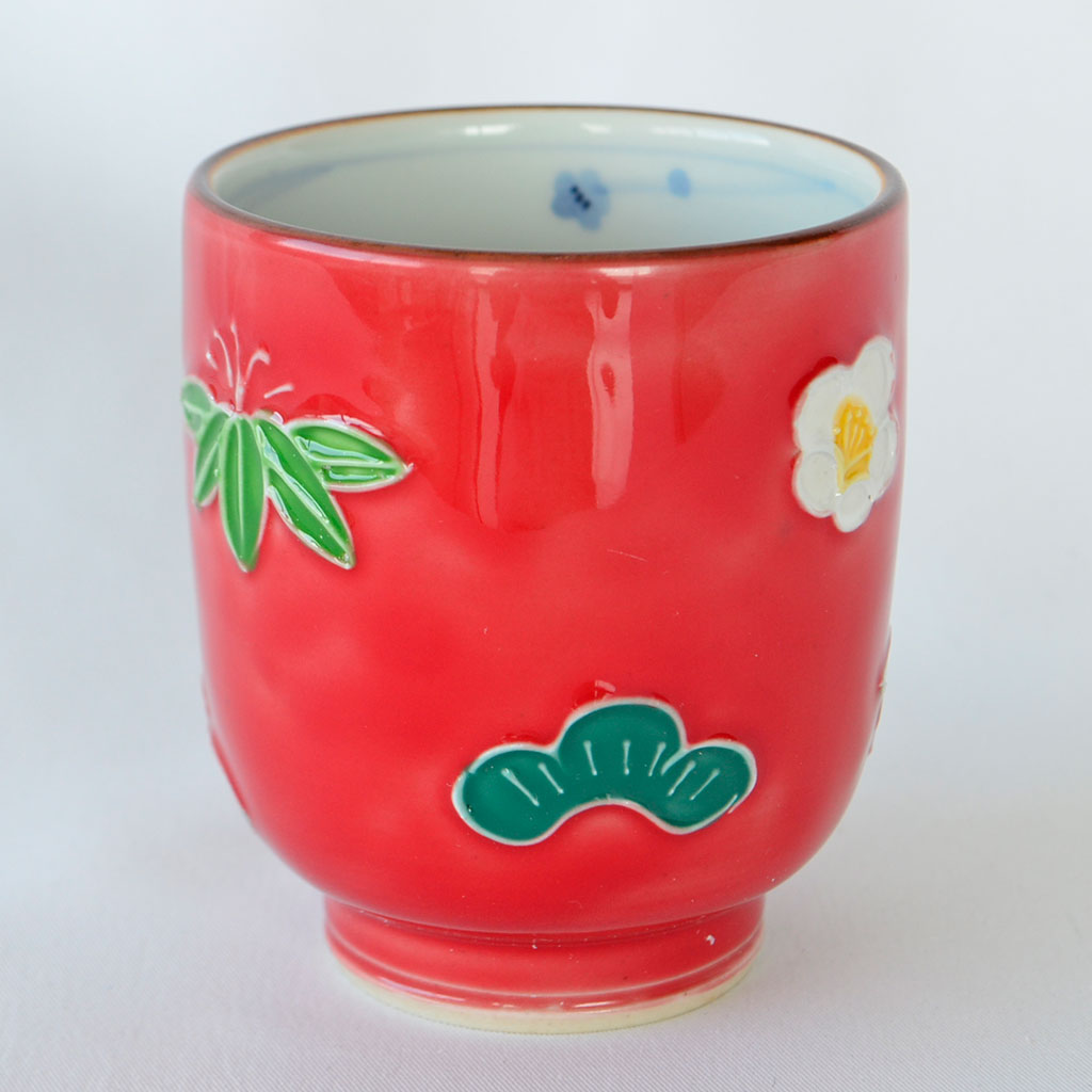 Kiyomizu Ware Teacup – Soaring Cranes