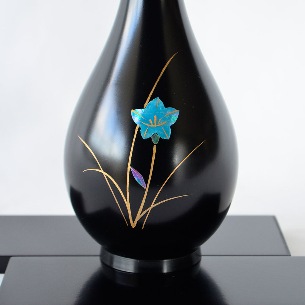 Bronze Vase "Bellflower" with Stand Takaoka Copperware