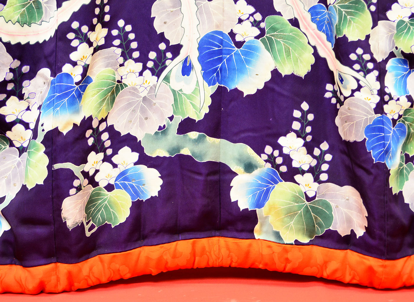 Uchikake Wedding Kimono 500 "Deep Purple with Phoenix & Paulownia" (Antique)