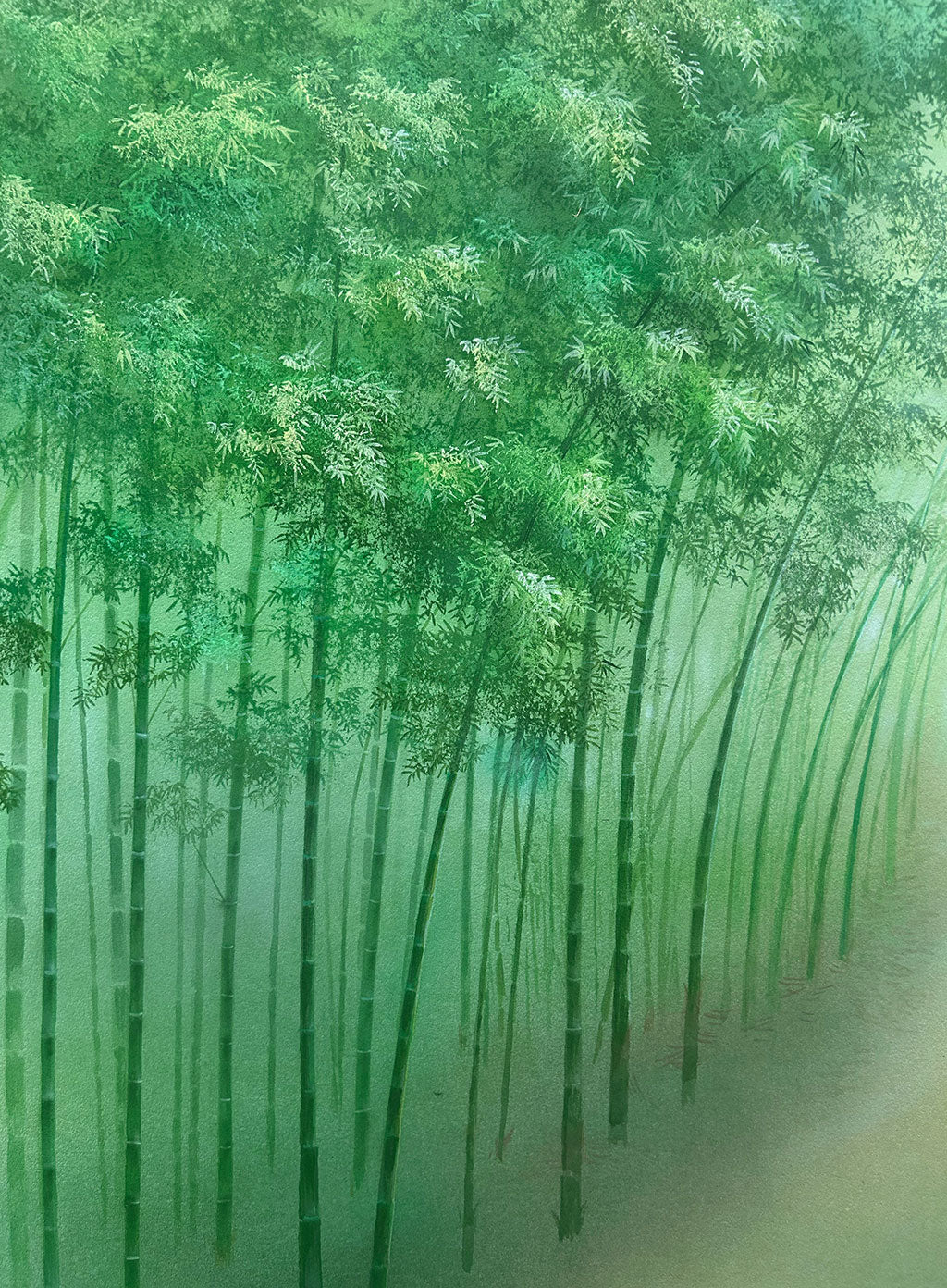 Japanese Hanging Scroll Kakejiku Maki Nakagawa "Bamboo Forest"