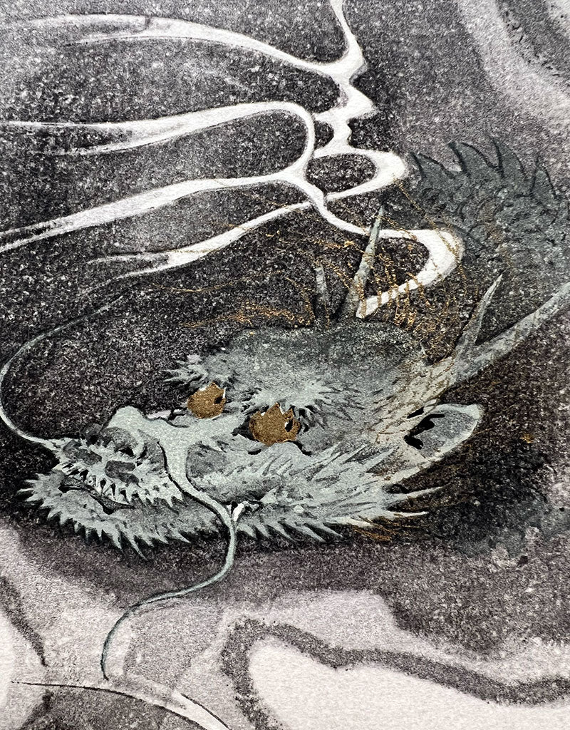 Woodblock print "Dragon" by Maruyama Okyo Published by UNSODO