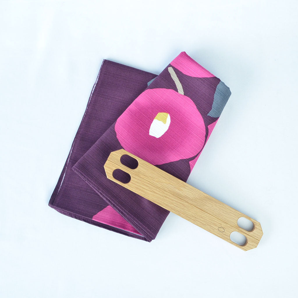 Furoshiki & Handle Set "Takehisa Yumeji" Wood handle