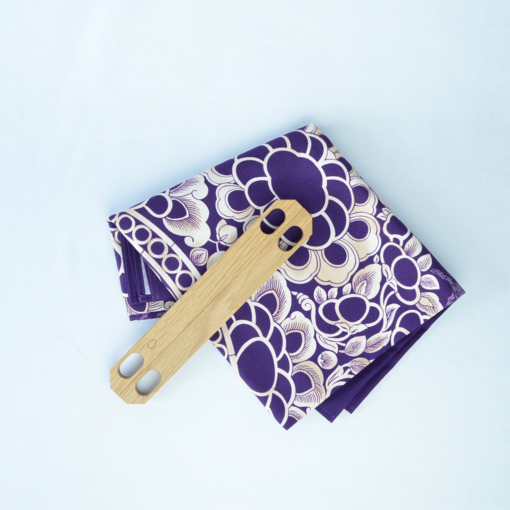 Furoshiki & Handle Set "Waon" Wood handle