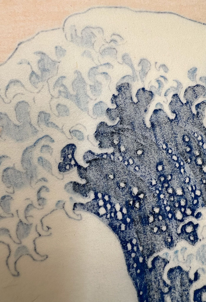 Woodblock print Regular size "The Waves off the Coast of Kanagawa" by HOKUSAI (Regular size)" Published by UCHIDA art