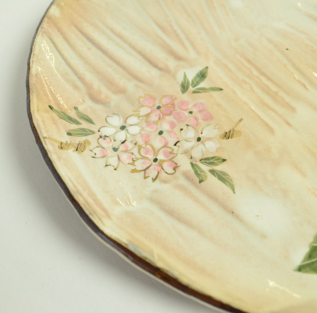 Kiyomizu ware Plate "Four-season Flower"