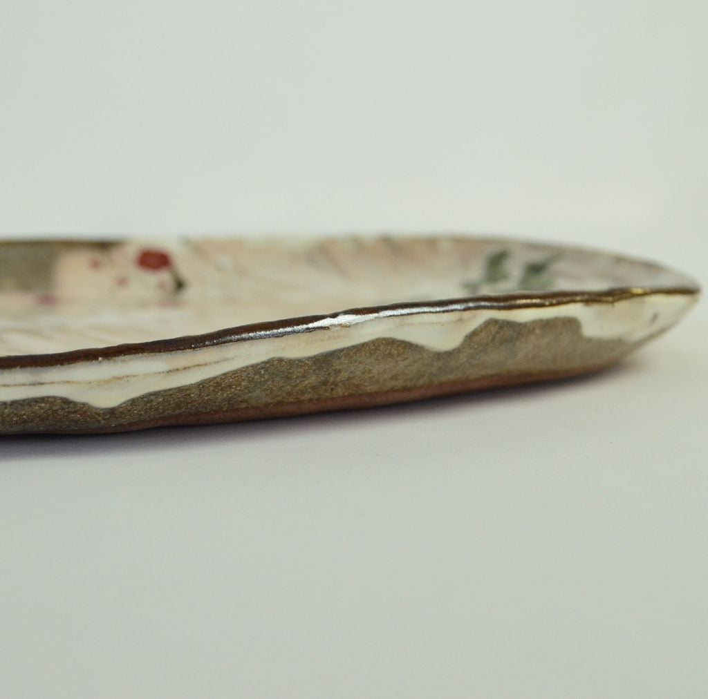 Kiyomizu ware Plate "Four-season Flower"