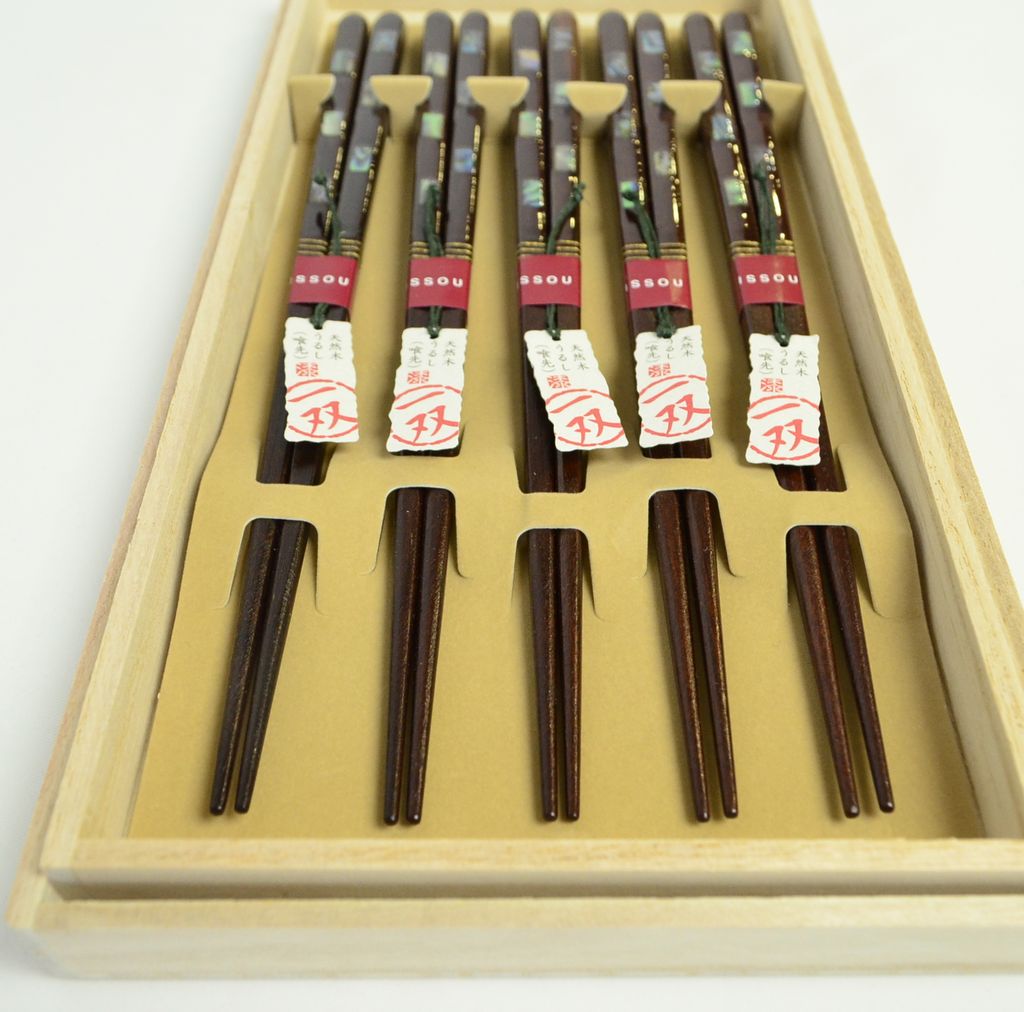 Chopsticks Set of 5P "Mother-of-pearl Squares"