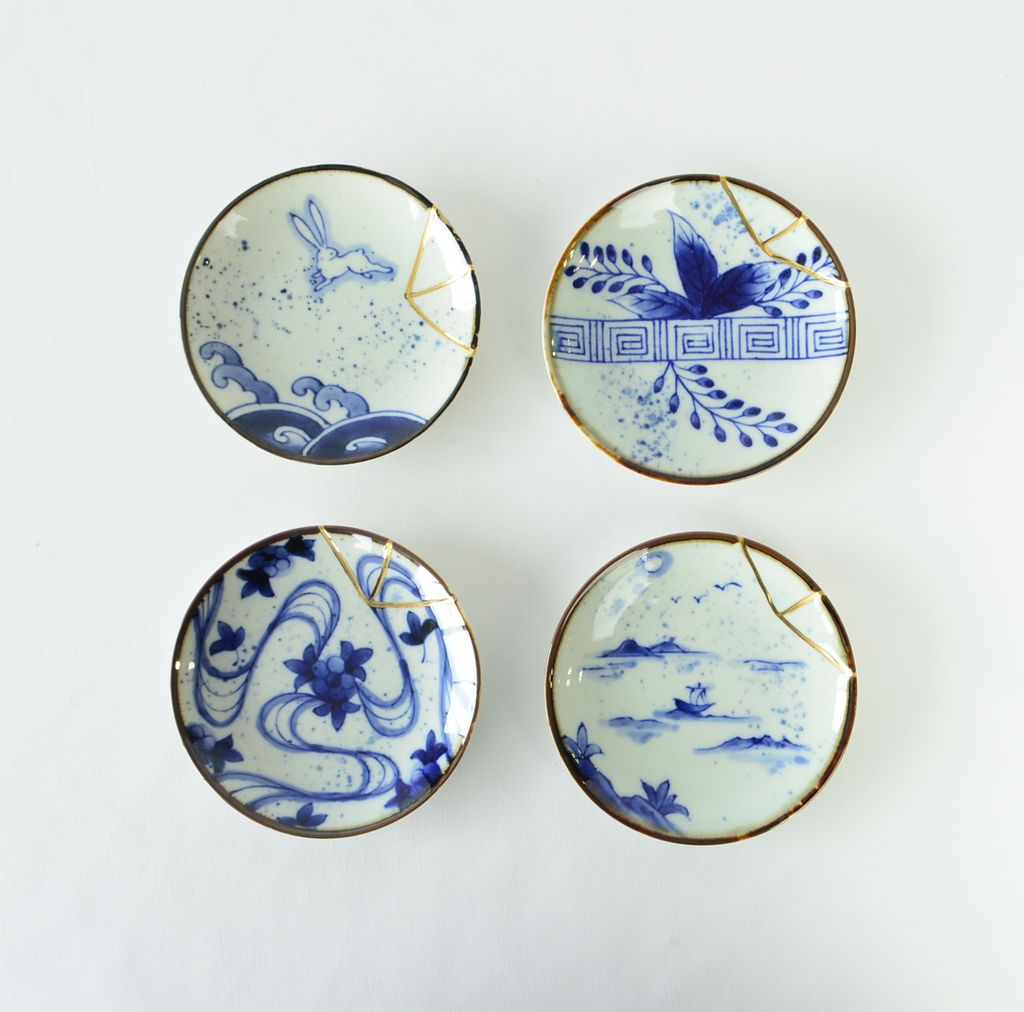 Imari ware Mini Plate Set (4 plates)