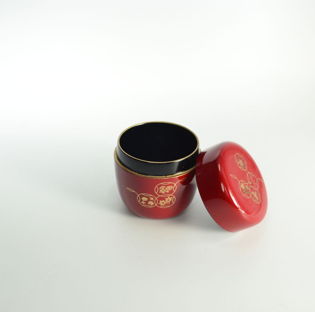 Lacquerware Tea Caddy "Four Seasons"