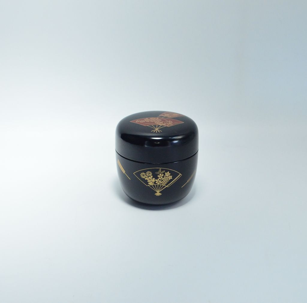 Lacquerware Tea Caddy "Fan"