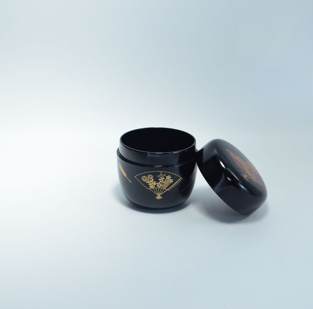 Lacquerware Tea Caddy "Fan"