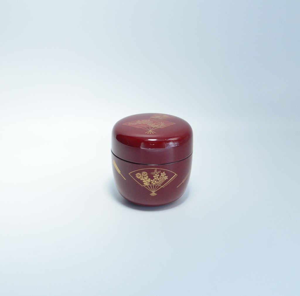 Lacquerware Tea Caddy "Fan"